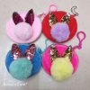 New plush wallet, fur ball wallet accessories, coin purse, children's wallet, Fur Rabbit small wallet, 8cm coin purse Application Scenario